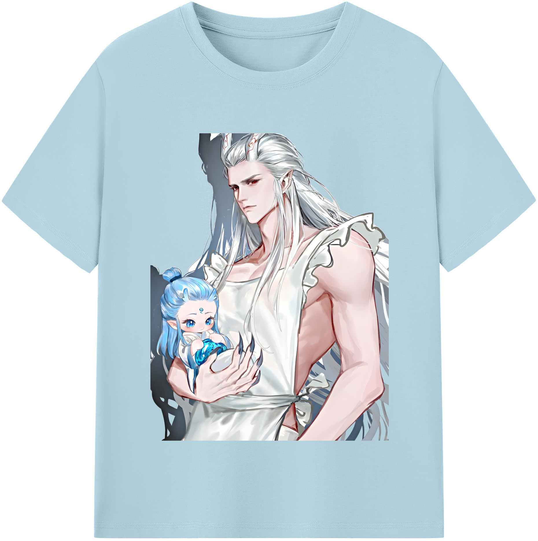 （画像用） Ne Zha 2 ナタ 魔童の大暴れ 綿100％半袖Tシャツ（フロントプリント）